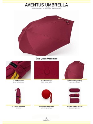 Aventus Umbrella Kapsül Şemsiye - Uv Korumalı Güneş Şemsiyesi
