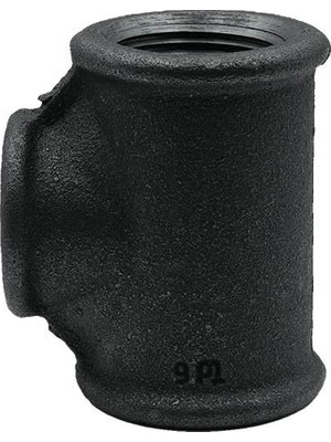 1/2"x3/4"x1/2" Siyah Inegal Te Trakya Döküm