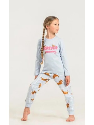 Queen Kids RP3907  Kız Çocuk Forewer Pijama Takımı
