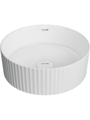 Creavit Trace 35 cm Tezgah Üstü Lavabo Parlak Beyaz