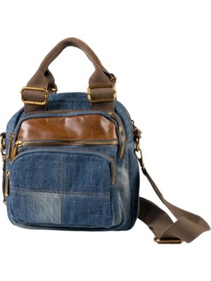 Guja C1012 Kadın Denim El ve Sırt Çantası Kot Mavi