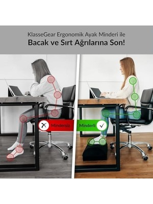 Gees Global Klasse Ergonomik Visco Ayak Minderi, Oyun Koltuğu ve Ofis Koltuğu Için Anti Alerjen Ayak Yastığı, Ayak Koyma Yeri Taburesi, Çok Amaçlı Rahatlatıcı Yarım Silindir Iki Parça Masa Altı Ayak Desteği