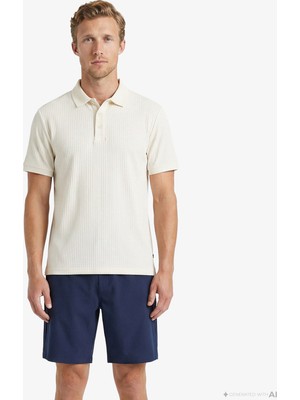 Nautica Erkek Krem Regular Fit Polo Yaka T-Shirt K65303T.1MA