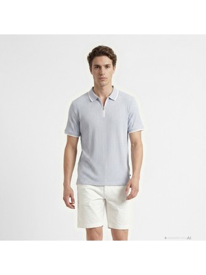 Nautica Erkek Mavi Regular Fit Polo Yaka T-Shirt K65345T.4UD