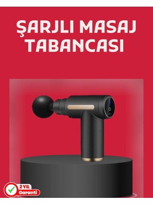 Astraltech Derin Doku Masaj Tabancası 4 Başlık 6 Kademeli Sessiz Güç Şarjlı Kas Gevşetici
