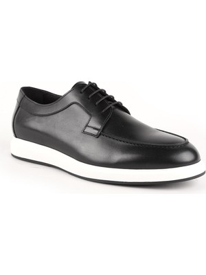 Erkek Casual Ayakkabı Kahverengi Hakiki Deri Bağcıklı Hafif Beyaz Eva Taban Klasik Sneaker Lbr H1008
