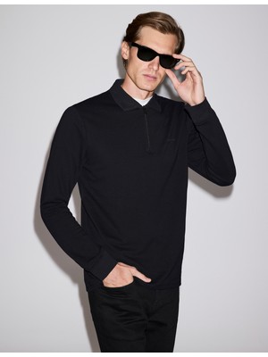 Pierre Cardin Siyah Slim Fit Basic Sweatshirt 50334013 VR046