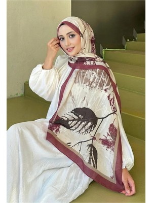 Flora Tekstil Desenli Bambu Kraş Şal