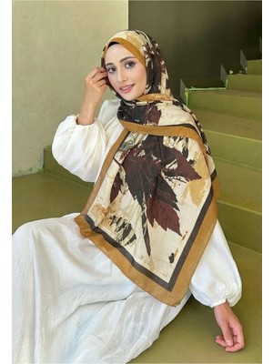 Flora Tekstil Desenli Bambu Kraş Şal