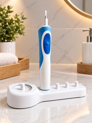 Filkorium3D Şarjlı Diş Fırçası Standı Diş Fırçalık (4 Şarjlı Fırça) - Banyo Düzenleyici - Diş Fırçası Standı