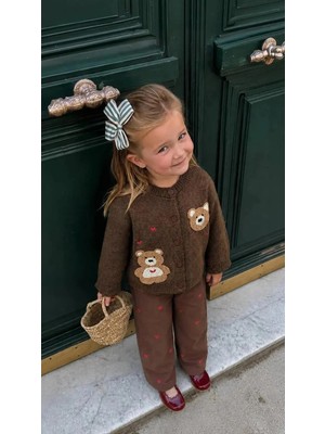 Poala Kids Kız Çocuk Teddy Brown Takım