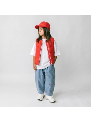 Poala Kids Kız Çocuk Çilekli Balloon Jeans