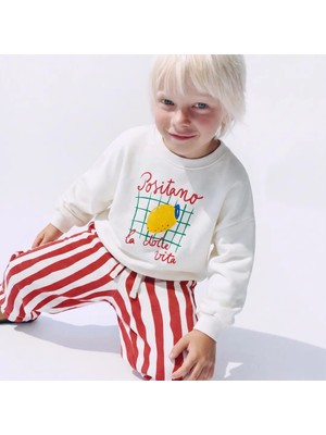 Poala Kids Unisex Çocuk Lemon Çizgili Takım