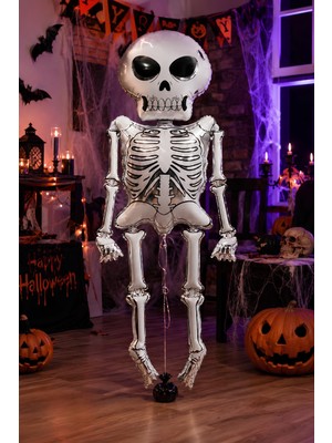 Patladı Gitti Halloween Cadılar Bayramı  Ayaklı Büyük Boy Folyo Balon