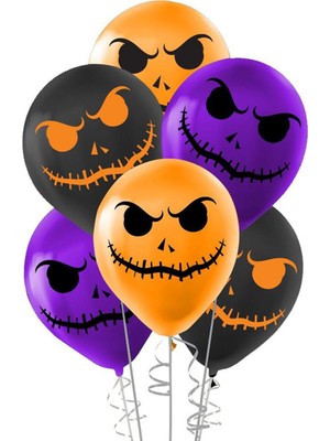 Patladı Gitti 12 Inç Halloween Cadılar Bayramı 10 Adet Balon Set 4