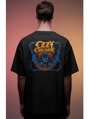Sevbano Ozzy Osbourne Black Sabbath Rapper Şarkıcı Baskılı Unisex Oversize Premium Tişört