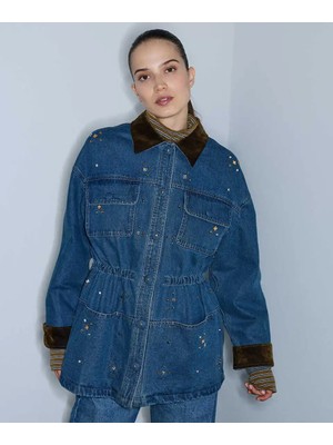 İpekyol Karma Aksesuarlı Denim Mont IW6260012361629