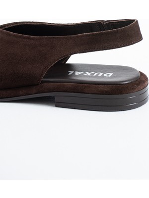 Duxal Shoes Alonso Kadın Hakiki Deri V Kesim Slingback Babet Sandalet