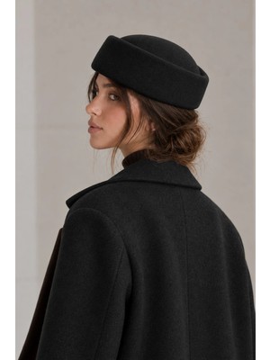 Külah Klh Studio Dept. Heritage Wool Pillbox Şapka - Siyah