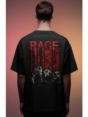Sevbano Rage Against The Machine Rock Metal Müzik Grubu Baskılı Unisex Oversize Premium Tişört