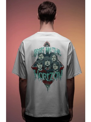 Sevbano Bring Me The Horizon Rock Metal Müzik Grubu Baskılı Unisex Oversize Premium Tişört