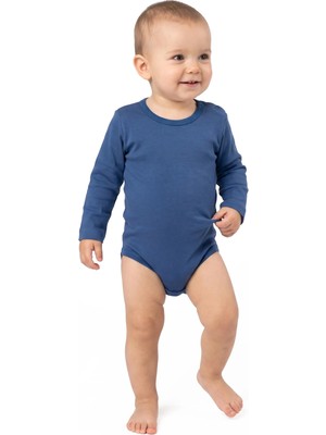 Bebegen Unisex Yuvarlak Yaka Laci Düz Çıtçıtlı Body Zıbın