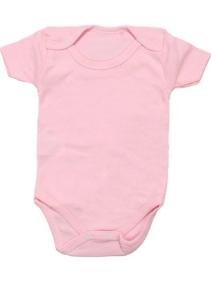 Bebegen Kız Bebek Çıtçıtlı Pembe Kısa Kol Body Zıbın