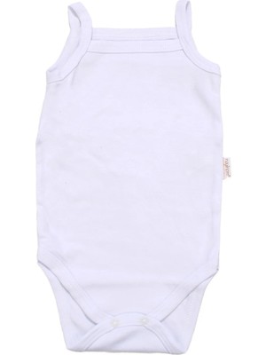 Bebegen Unisex Beyaz Ip Askılı Çıtçıtlı Badi Zıbın