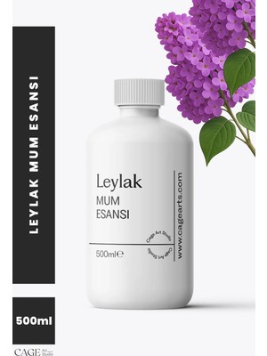 Cage Art Studio Leylak Mum Esansı 500 ml - Yüksek Kalite Mum Koku Esansı, Soya Wax ve Parafin Uyumlu