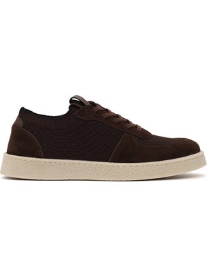 Derimod Erkek Kahverengi Bağcıklı Süet Deri Sneaker WM68006565