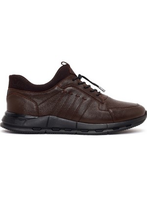 Derimod Erkek Kahverengi Bağcıklı Deri Sneaker WM828006DV