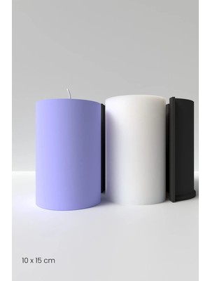 Cage Art Studio Büyük Silindir Mum Silikon Kalıp 10 x 15 cm - Silindir Blok Mum Kalıbı, Pillar Mum Kalıbı