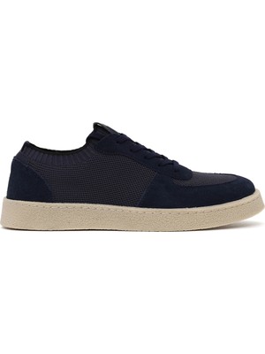 Derimod Erkek Lacivert Bağcıklı Süet Deri Sneaker WM68006565