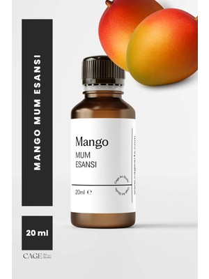 Cage Art Studio Mango Mum Esansı 20 ml - Yüksek Kalite Mum Koku Esansı, Soya Wax ve Parafin Uyumlu