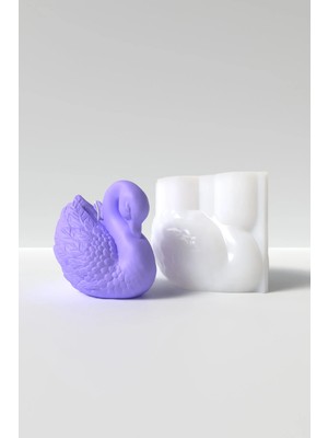 Cage Art Studio Kuğu Mum Silikon Kalıp 7,5 x 9 cm - Dekoratif Kuğu Şeklinde Mum Kalıbı, Nikah Şekeri Kalıbı