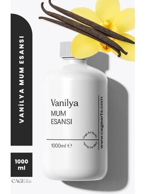 Cage Art Studio Vanilya Mum Esansı 1000 ml - Yüksek Kalite Mum Koku Esansı, Soya Wax ve Parafin Uyumlu