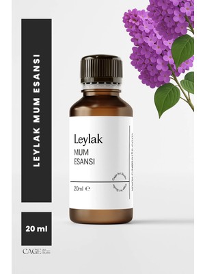 Cage Art Studio Leylak Mum Esansı 20 ml - Yüksek Kalite Mum Koku Esansı, Soya Wax ve Parafin Uyumlu