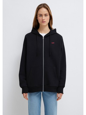 Mavi Logo Baskılı Sweatshırt Siyah