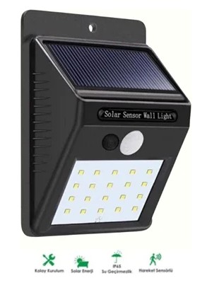 Aydogan's Ayd Kablosuz Solar LED Lamba | Bahçe, Veranda, Merdiven Işığı, Otomatik Aç-Kapa Sensörlü Yen