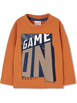 Boboli Game On Desenli Tshirt 2 Yaş-6 Yaş Turuncu