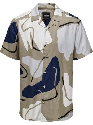 Only & Sons Onsdab Reg Abstract Slub Shırt 22026102 Erkek Gömlek