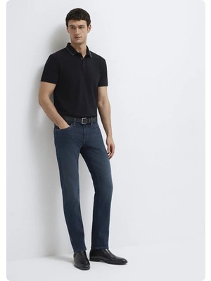 Belirtilmemiş Mavı M0035126972 Marcus Dark Foggy Mavi Jet Black Denım Pantolon
