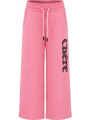 Trender Chere Baskı 2 Ip Pembe Kız Çocuk Eşofman Altı 8072