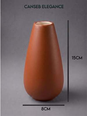 Canseb Elegance Modern Vazo - El Boyaması Işçilik - Premium - ( Ölçüler: 15 x 8 x 3 cm )