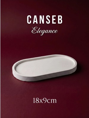 Canseb Elegance Taş Tozu - 18X9CM Dekoratif Tepsi - Sunumluk - Hediyelik