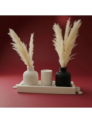 Canseb Elegance 4'lü Dekor Mum & Vazo Set (Mum Hediyelidir)