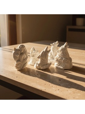 Canseb Elegance 5'li Set Bozkurt Seti - Biblo - Figür - Premıum