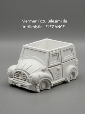 Canseb Elegance 9cm Klasik Araba Saksı & Kalemlik Dekoratif Obje