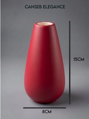 Canseb Elegance Modern Vazo - El Boyaması Işçilik - Premium - ( Ölçüler: 15 x 8 x 3 cm )
