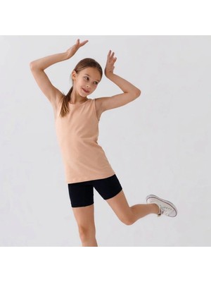 Bonbon Genç Kadın Basic Kolsuz Içi Yarım Astarlı Tshirt BB2815